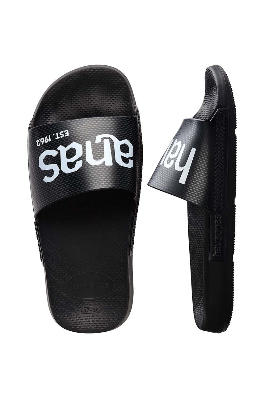 Havaianas papuci SLIDE CLASSIC LOGOMANIA culoarea negru 4148124.0090 - Pled.ro