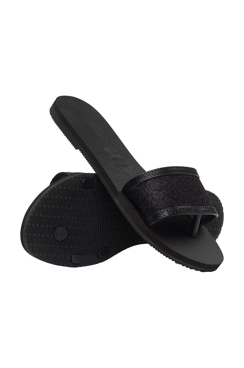 Havaianas papuci YOU ANGRA GLITTER femei culoarea negru 4148294.0090 - Pled.ro