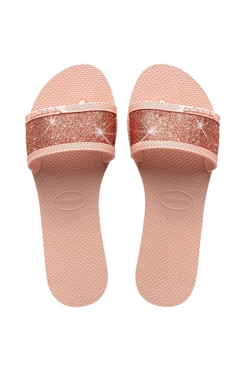 Havaianas papuci YOU ANGRA GLITTER femei culoarea roz 4148294.0076 - Pled.ro