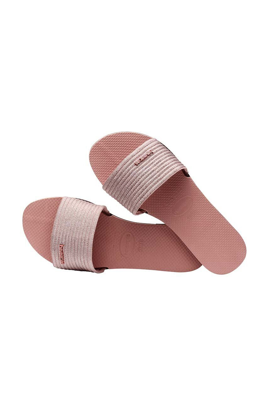 Havaianas papuci YOU MALTA METALLIC femei culoarea roz 4147312.3544 - Pled.ro