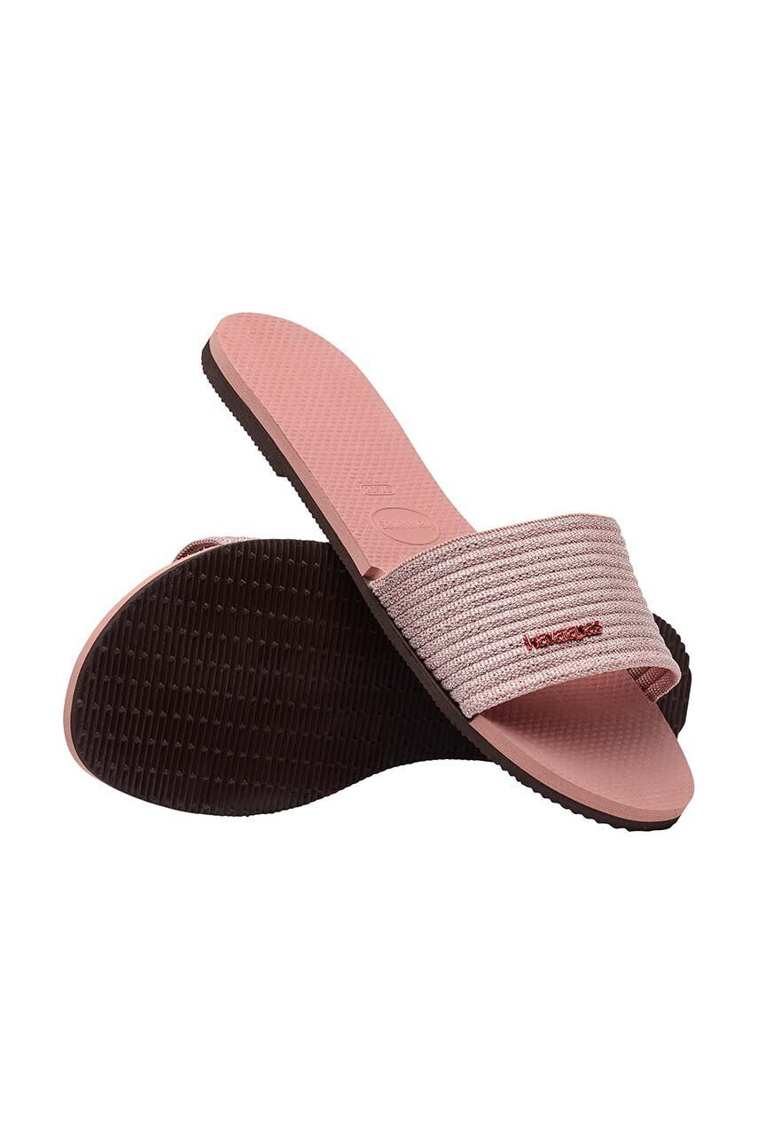 Havaianas papuci YOU MALTA METALLIC femei culoarea roz 4147312.3544 - Pled.ro