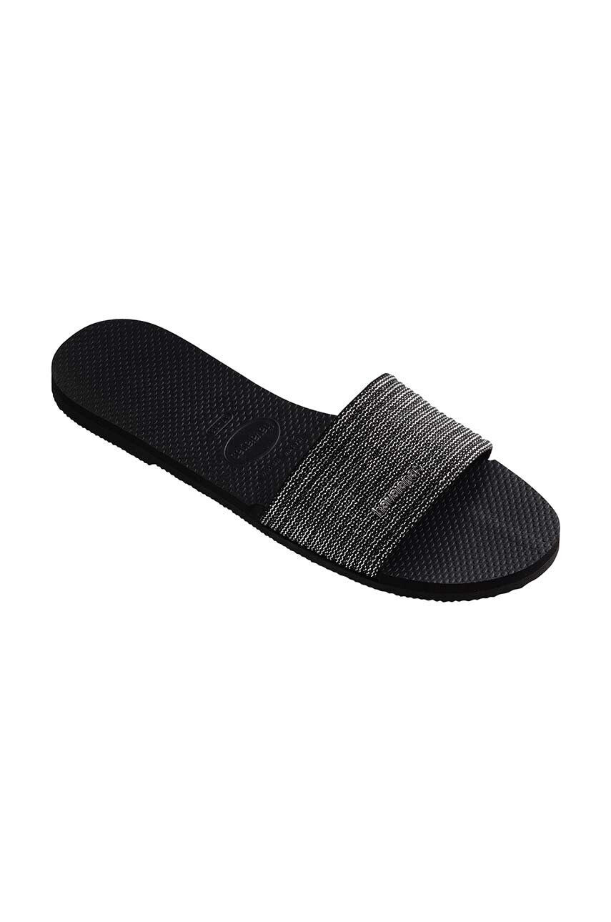 Havaianas papuci YOU MALTA METALLIC femei culoarea negru 4147312.0090 - Pled.ro