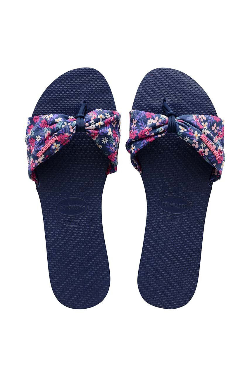 Havaianas papuci YOU ST TROPEZ femei culoarea albastru marin 4148246.0555 - Pled.ro