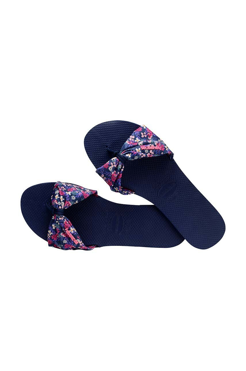 Havaianas papuci YOU ST TROPEZ femei culoarea albastru marin 4148246.0555 - Pled.ro