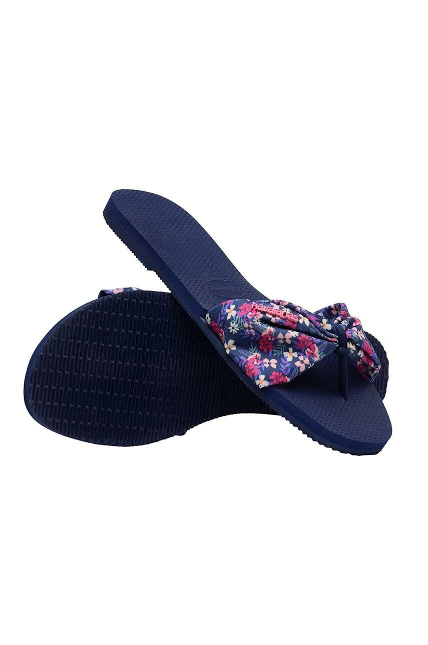 Havaianas papuci YOU ST TROPEZ femei culoarea albastru marin 4148246.0555 - Pled.ro