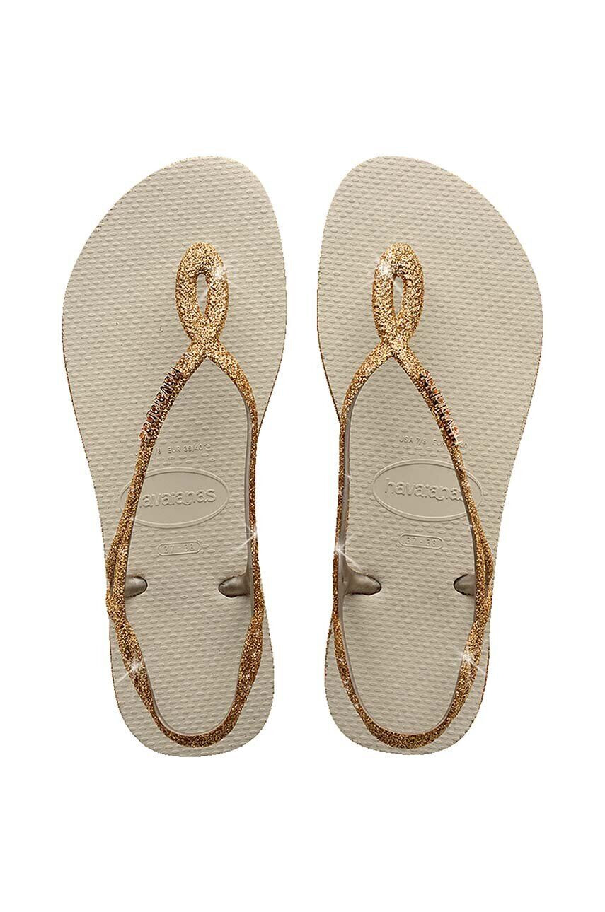 Havaianas sandale LUNA SPARKLE femei culoarea auriu 4148065.0121 - Pled.ro