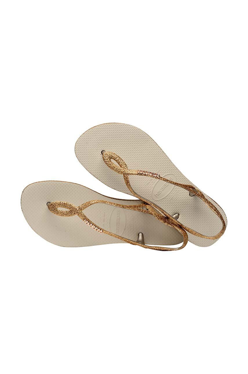 Havaianas sandale LUNA SPARKLE femei culoarea auriu 4148065.0121 - Pled.ro