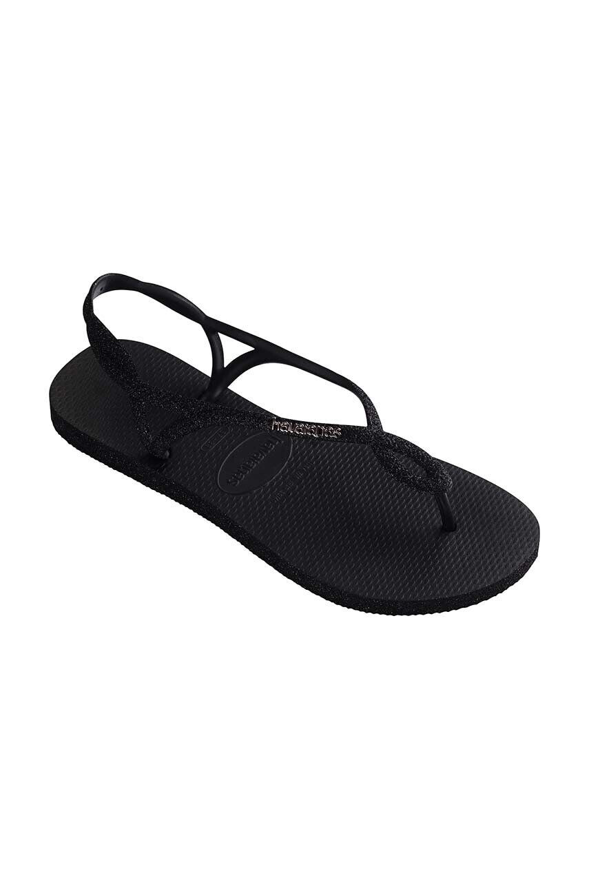 Havaianas sandale LUNA SPARKLE femei culoarea negru 4148065.0090 - Pled.ro