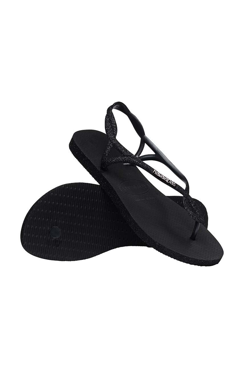 Havaianas sandale LUNA SPARKLE femei culoarea negru 4148065.0090 - Pled.ro