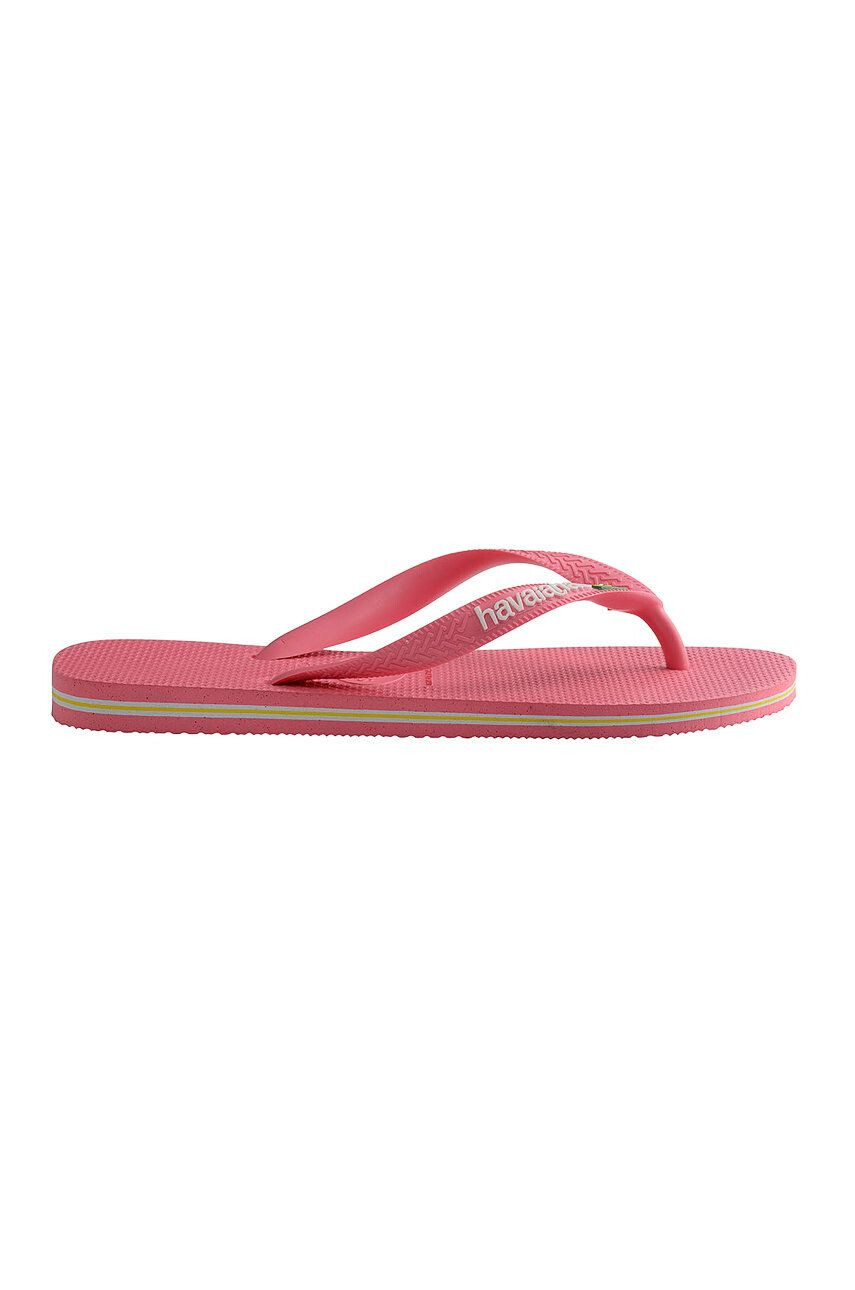 Havaianas Șlapi femei culoarea roz cu toc plat - Pled.ro