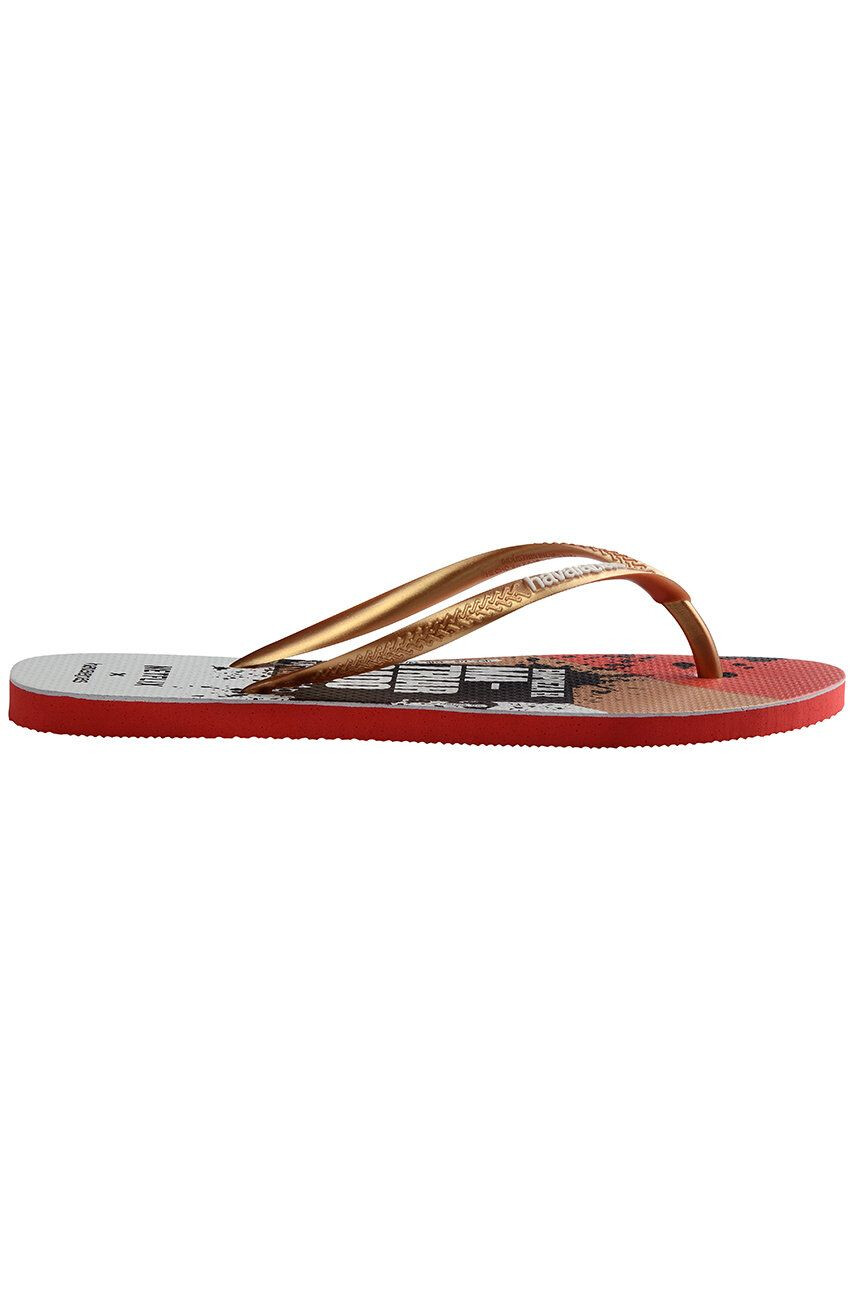 Havaianas Șlapi femei culoarea rosu cu toc plat - Pled.ro