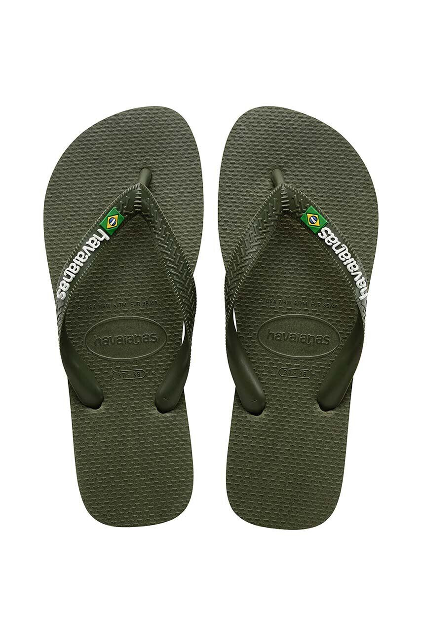 Havaianas slapi BRASIL LOGO culoarea verde 4110850.3058 - Pled.ro