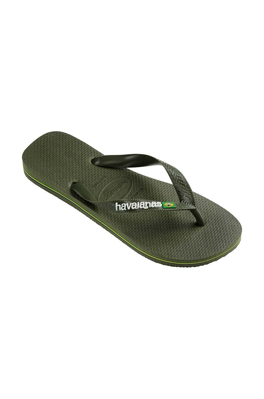 Havaianas slapi BRASIL LOGO culoarea verde 4110850.3058 - Pled.ro