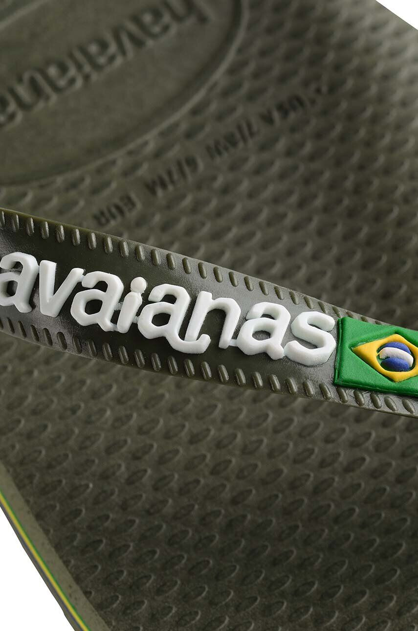 Havaianas slapi BRASIL LOGO culoarea verde 4110850.3058 - Pled.ro