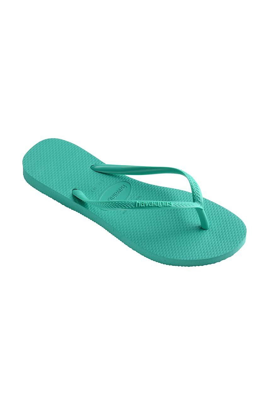 Havaianas slapi SLIM femei culoarea verde cu toc plat 4000030.1829 - Pled.ro