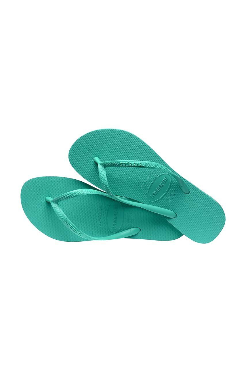 Havaianas slapi SLIM femei culoarea verde cu toc plat 4000030.1829 - Pled.ro