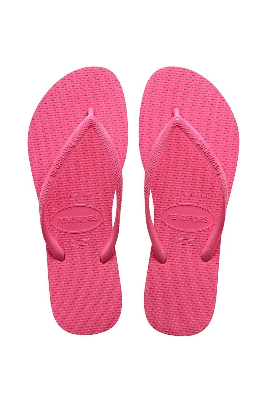 Havaianas slapi SLIM femei culoarea roz cu toc plat 4000030.1766 - Pled.ro