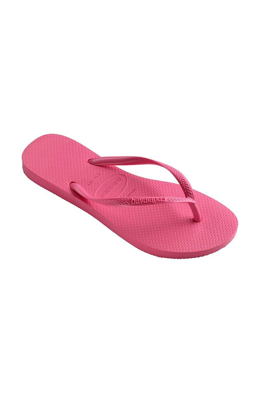 Havaianas slapi SLIM femei culoarea roz cu toc plat 4000030.1766 - Pled.ro