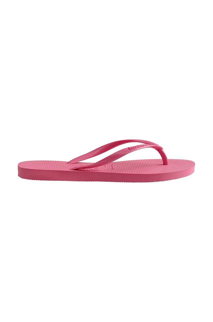 Havaianas slapi SLIM femei culoarea roz cu toc plat 4000030.1766 - Pled.ro