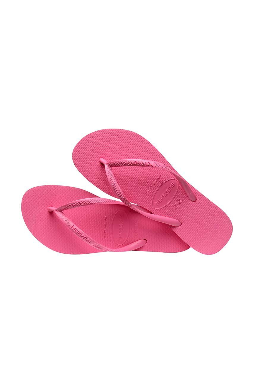 Havaianas slapi SLIM femei culoarea roz cu toc plat 4000030.1766 - Pled.ro