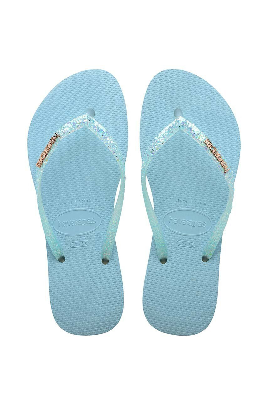 Havaianas slapi SLIM GLITTER femei cu toc plat 4147122.1671 - Pled.ro