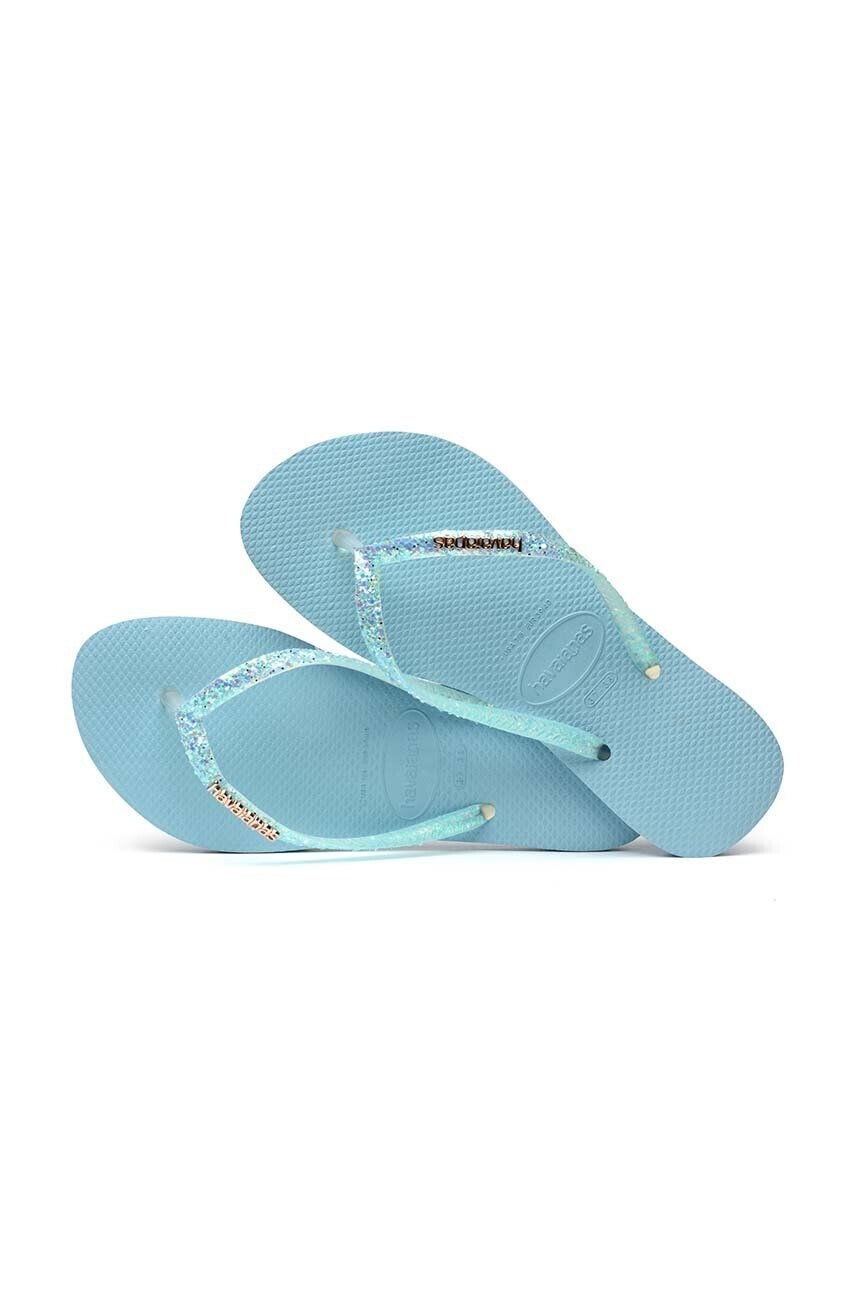 Havaianas slapi SLIM GLITTER femei cu toc plat 4147122.1671 - Pled.ro