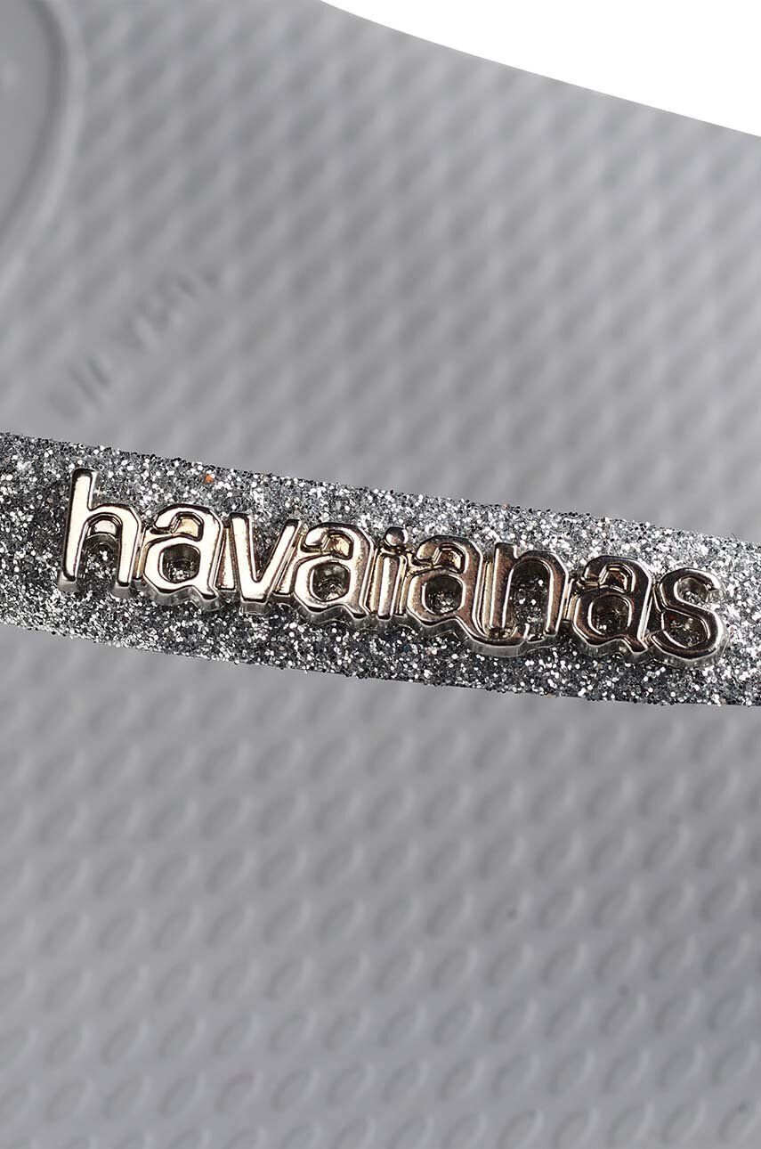 Havaianas slapi SLIM SPARKLE II femei culoarea gri cu toc plat 4146937.3498 - Pled.ro