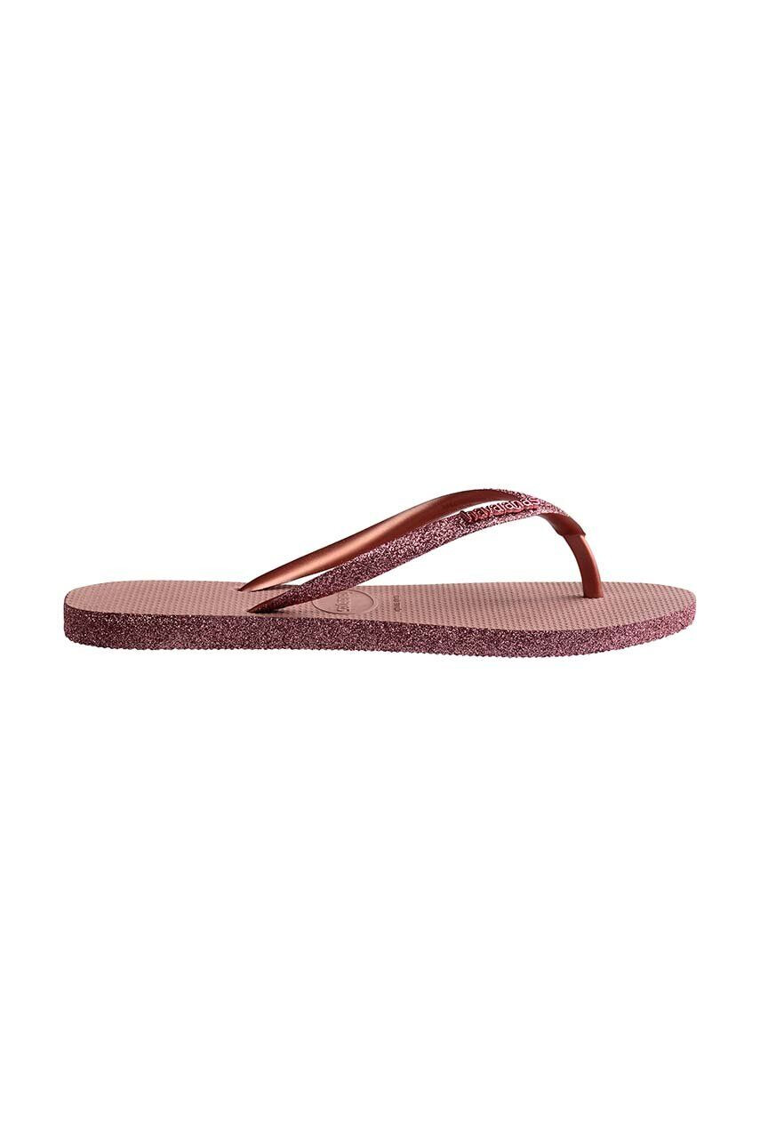 Havaianas slapi SLIM SPARKLE II femei culoarea roz cu toc plat 4146937.6459 - Pled.ro