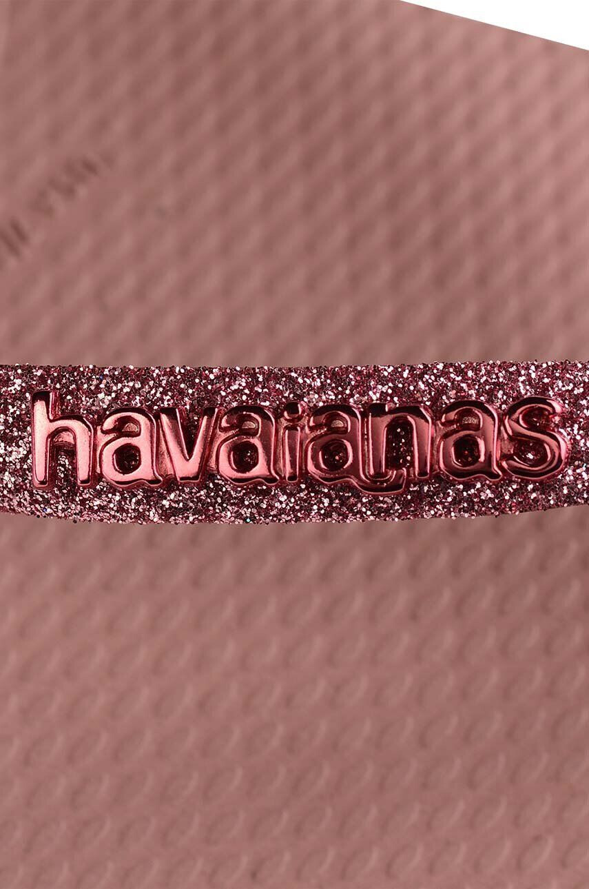 Havaianas slapi SLIM SPARKLE II femei culoarea roz cu toc plat 4146937.6459 - Pled.ro