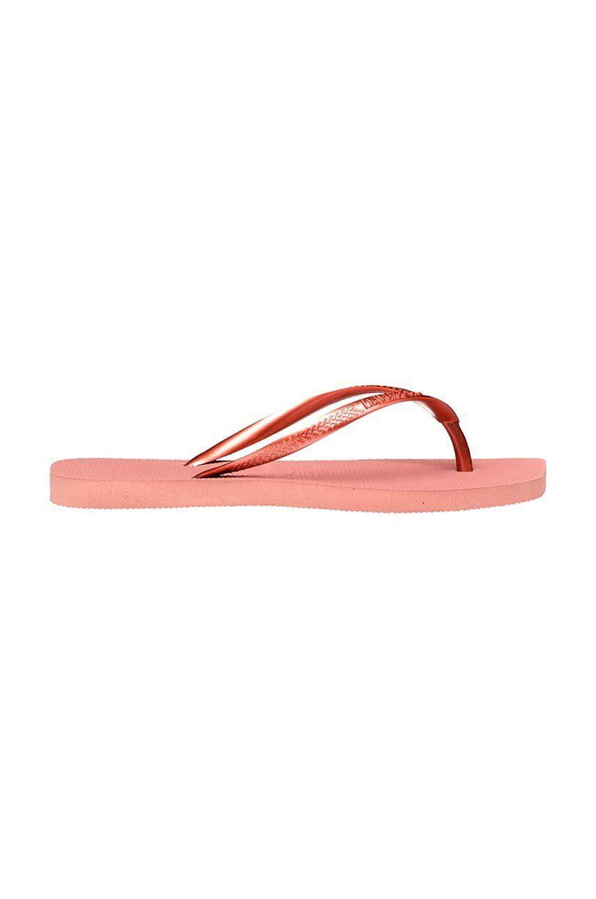 Havaianas slapi SQUARE femei culoarea roz cu toc plat 4148301.3544 - Pled.ro