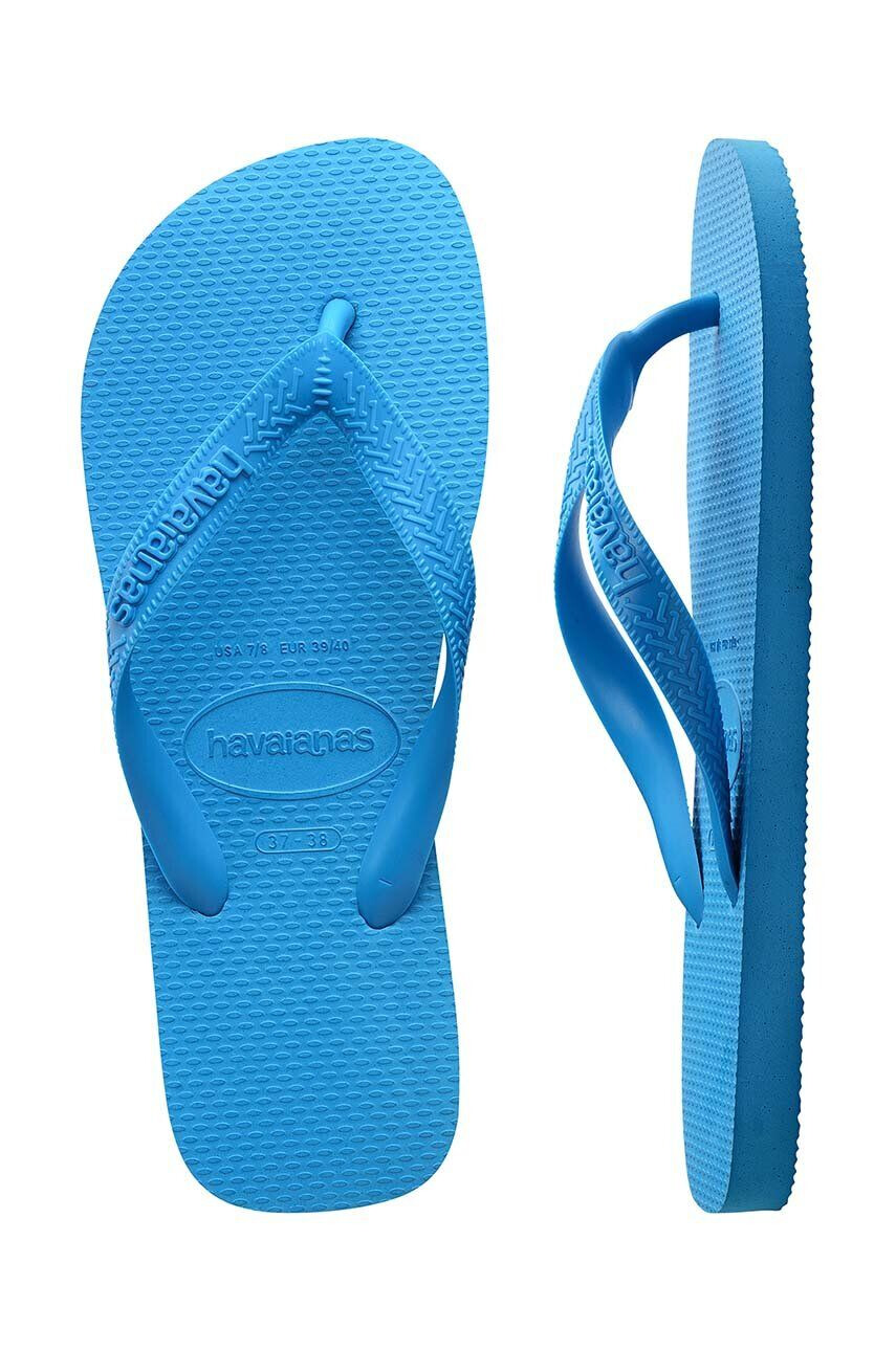 Havaianas slapi TOP femei culoarea galben cu toc plat 4000029.1740 - Pled.ro