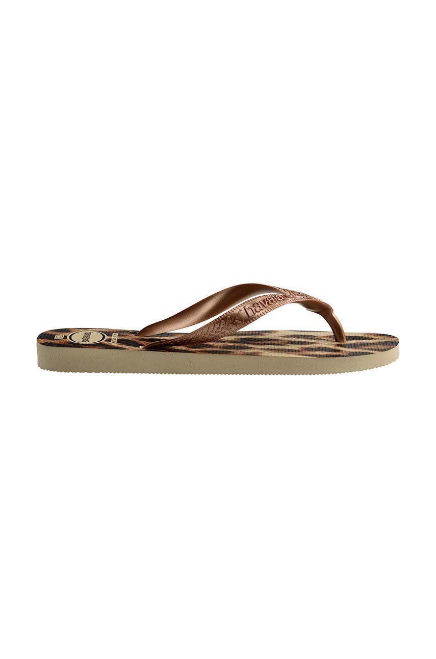 Havaianas slapi TOP ANIMALS femei culoarea bej cu toc plat 4132920.8625 - Pled.ro