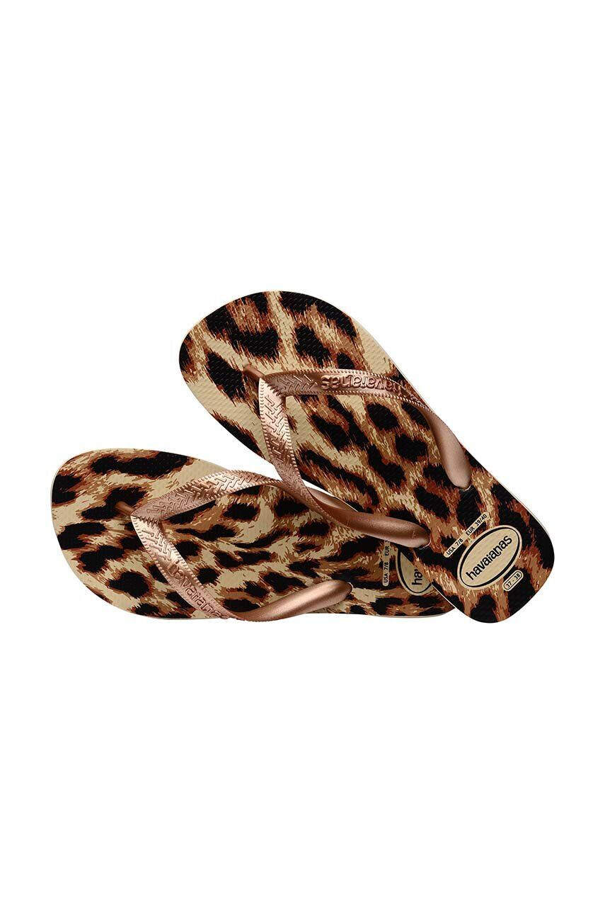 Havaianas slapi TOP ANIMALS femei culoarea bej cu toc plat 4132920.8625 - Pled.ro