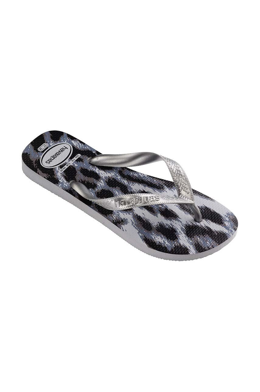 Havaianas slapi TOP ANIMALS femei culoarea gri cu toc plat 4132920.3499 - Pled.ro