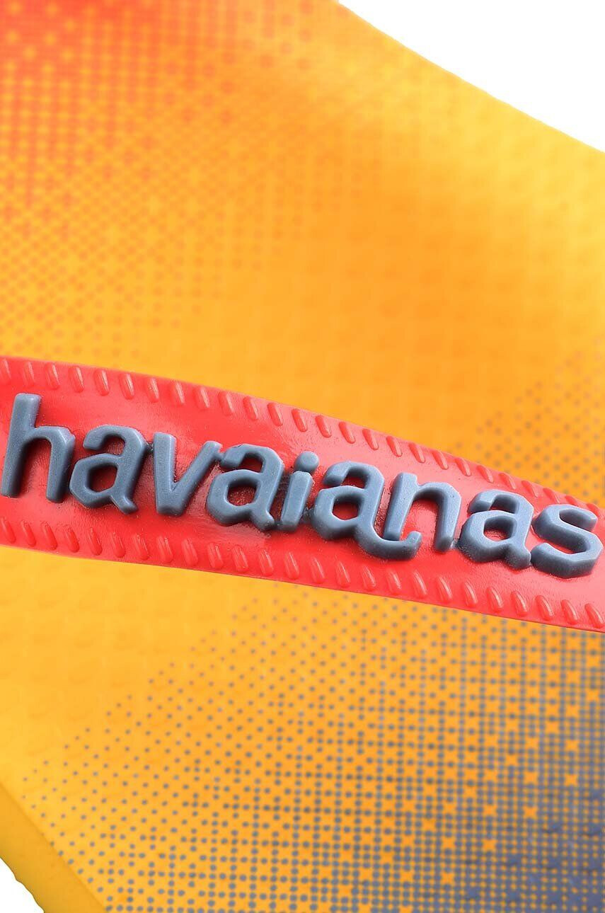 Havaianas slapi TOP FASHION femei culoarea portocaliu cu toc plat 4137258.0776 - Pled.ro