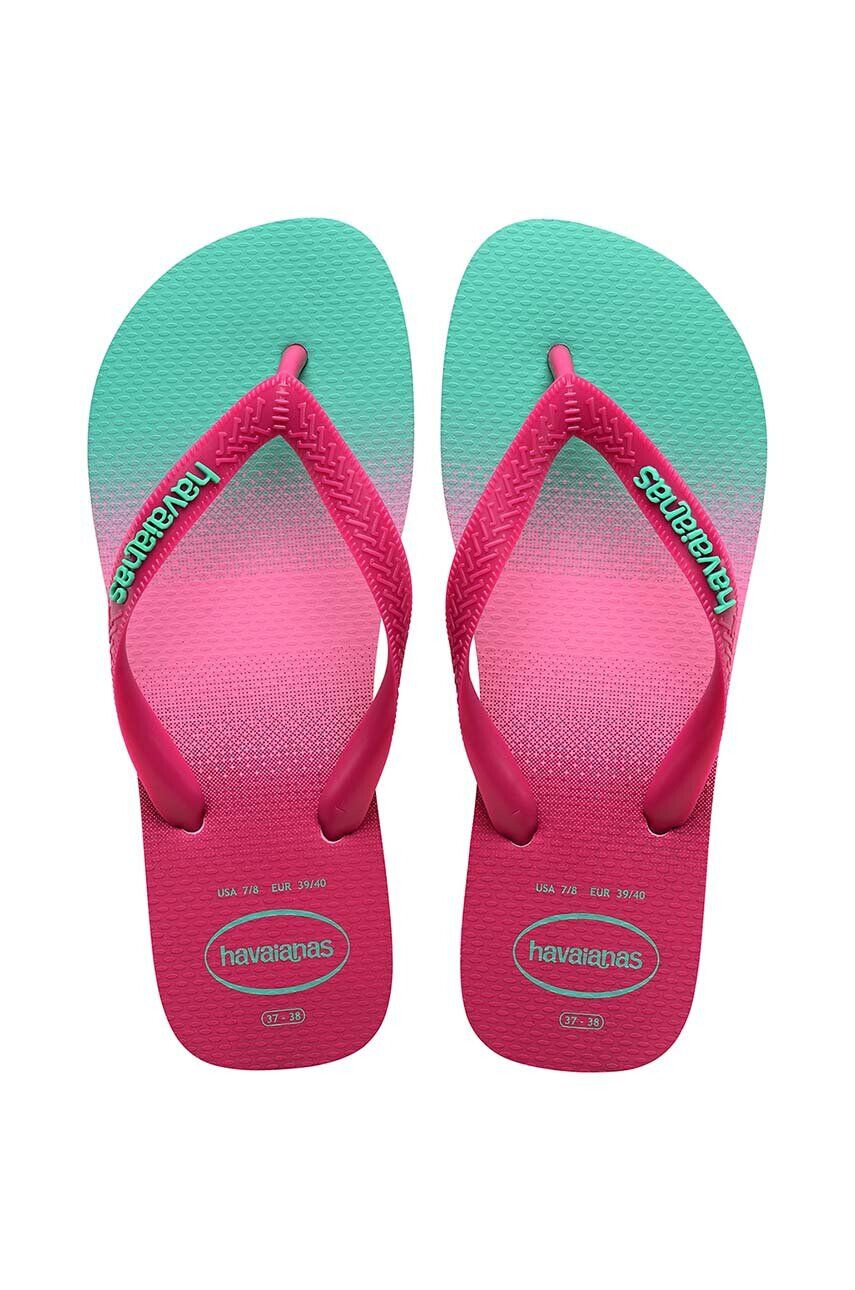 Havaianas slapi TOP FASHION femei culoarea roz cu toc plat 4137258.1749 - Pled.ro