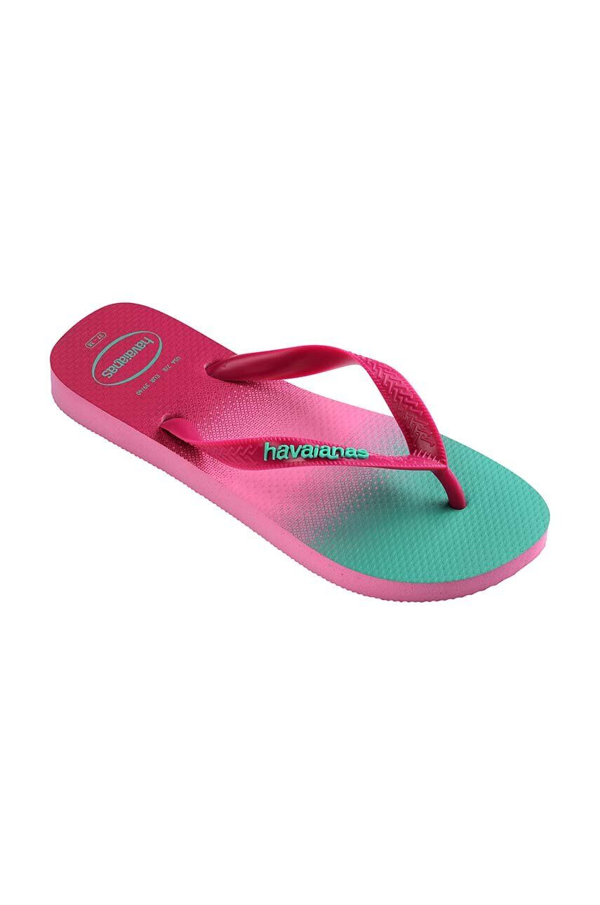 Havaianas slapi TOP FASHION femei culoarea roz cu toc plat 4137258.1749 - Pled.ro