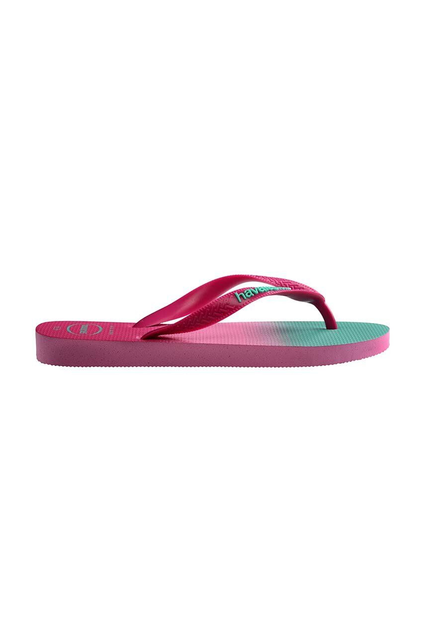 Havaianas slapi TOP FASHION femei culoarea roz cu toc plat 4137258.1749 - Pled.ro