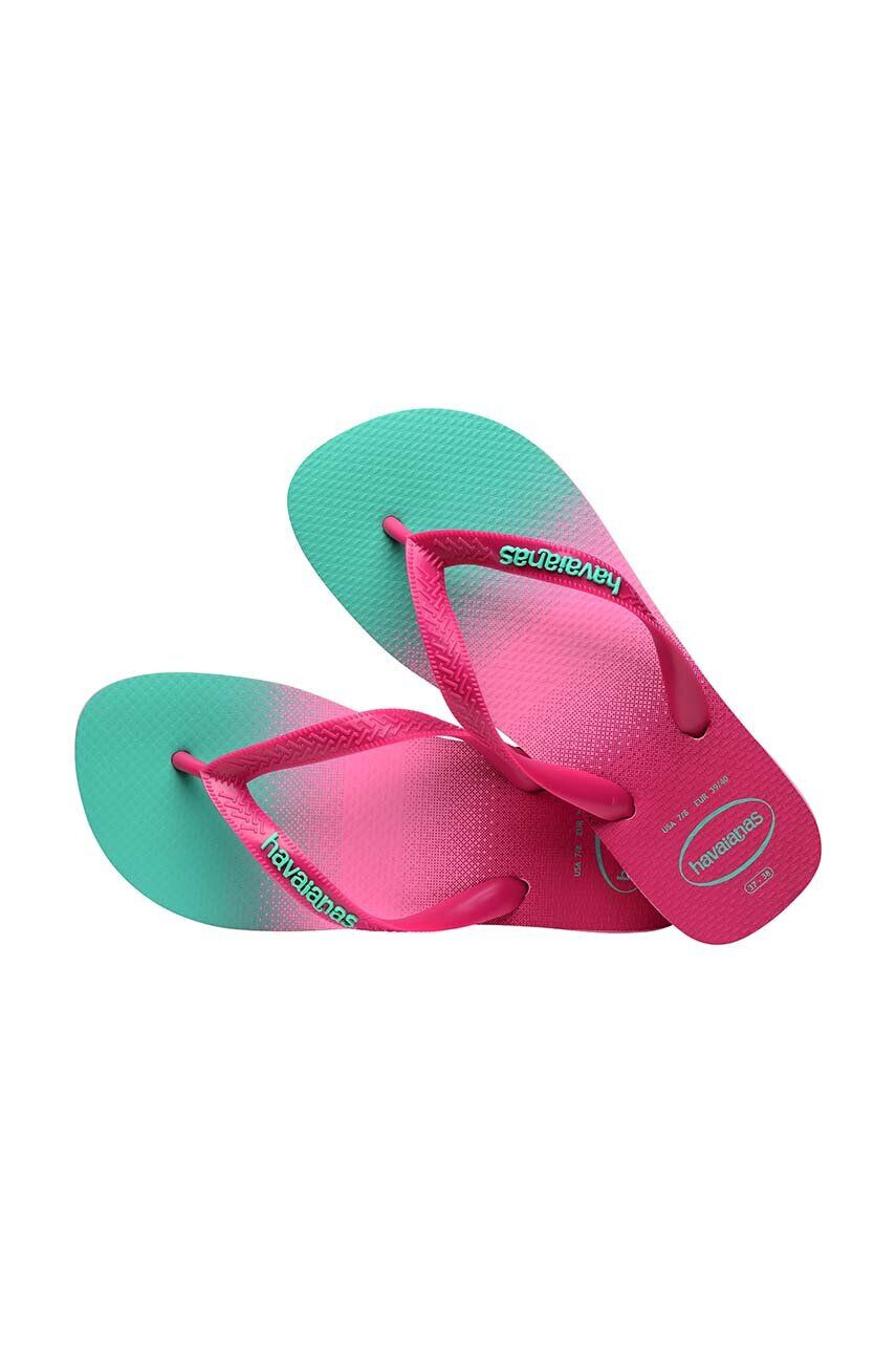 Havaianas slapi TOP FASHION femei culoarea roz cu toc plat 4137258.1749 - Pled.ro