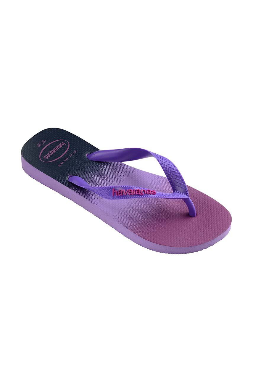 Havaianas slapi Top Fashion femei culoarea violet cu toc plat 4137258 1801 - Pled.ro