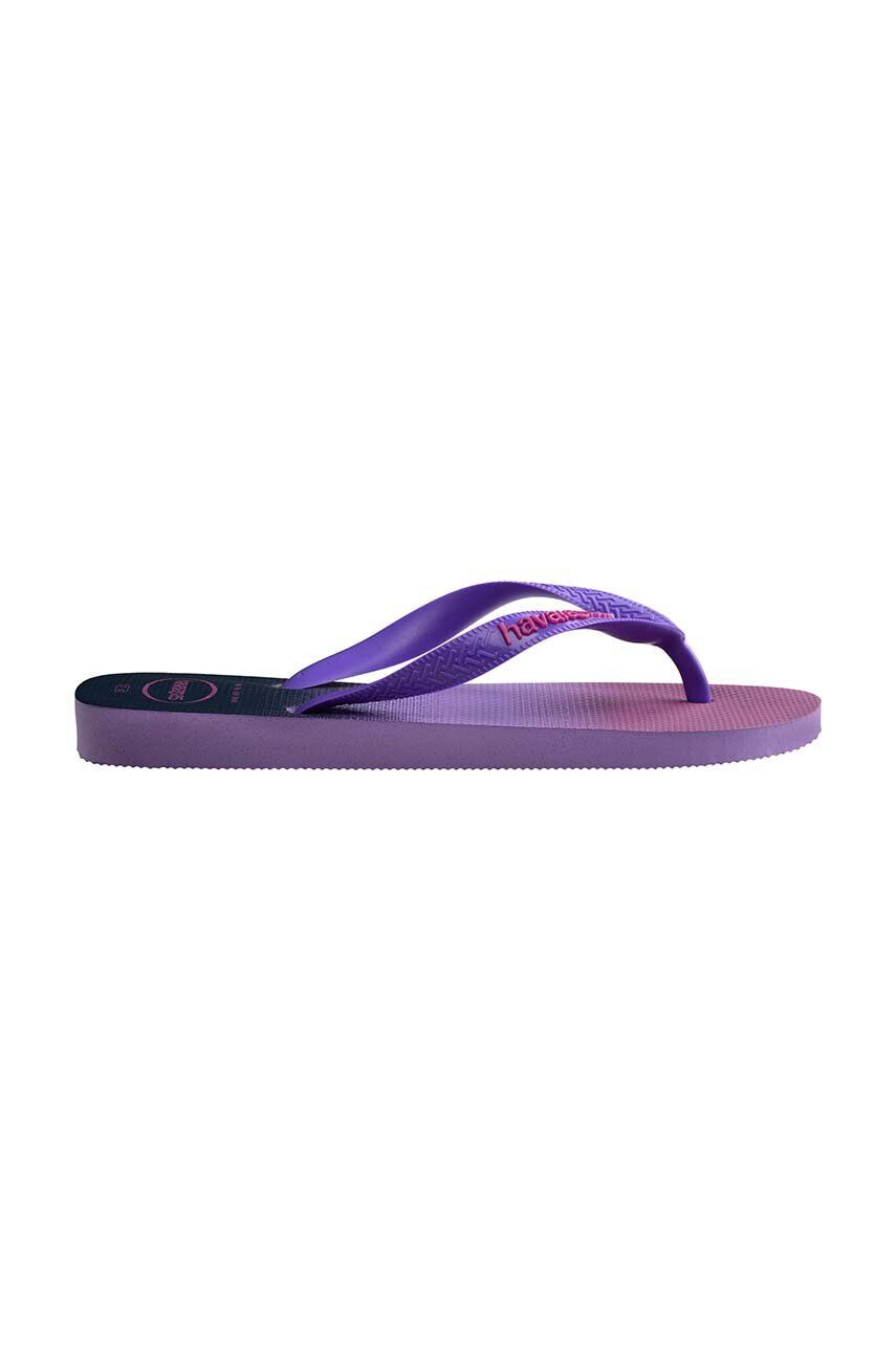 Havaianas slapi Top Fashion femei culoarea violet cu toc plat 4137258 1801 - Pled.ro