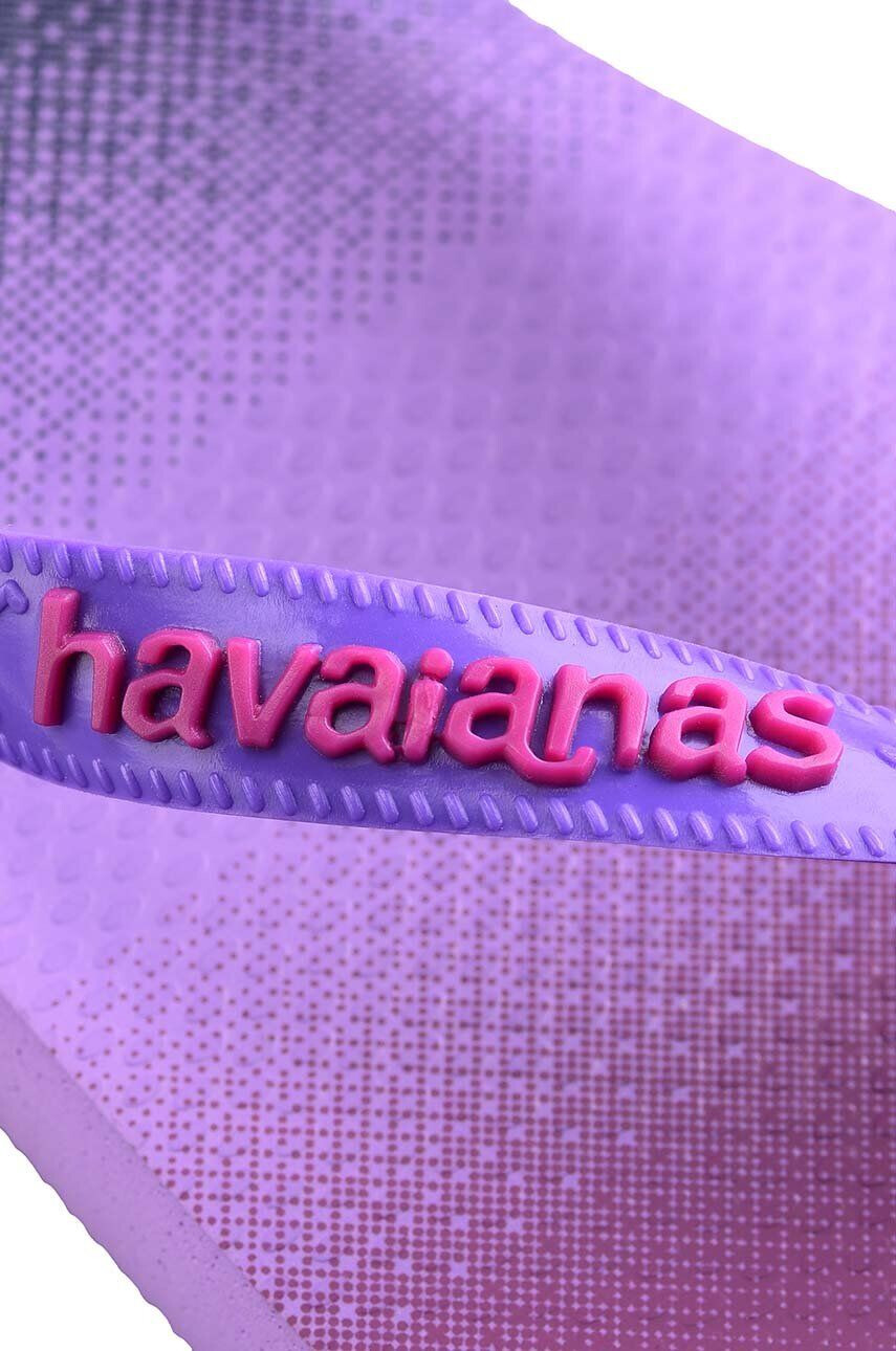 Havaianas slapi Top Fashion femei culoarea violet cu toc plat 4137258 1801 - Pled.ro