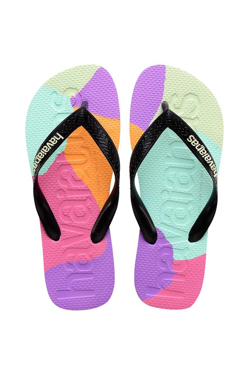 Havaianas slapi TOP LOGOMANIA culoarea negru 4147526.0090 - Pled.ro