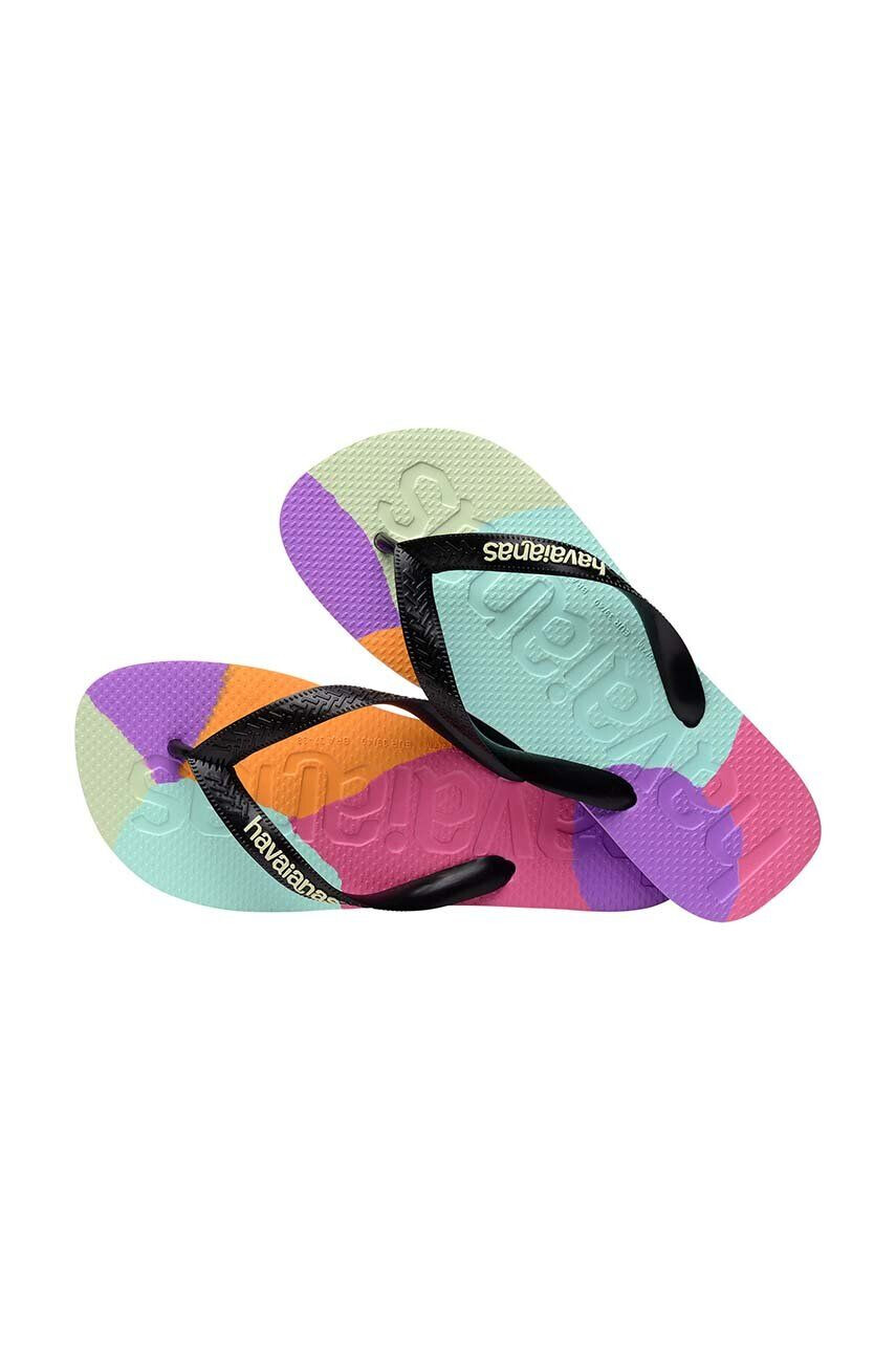 Havaianas slapi TOP LOGOMANIA culoarea negru 4147526.0090 - Pled.ro