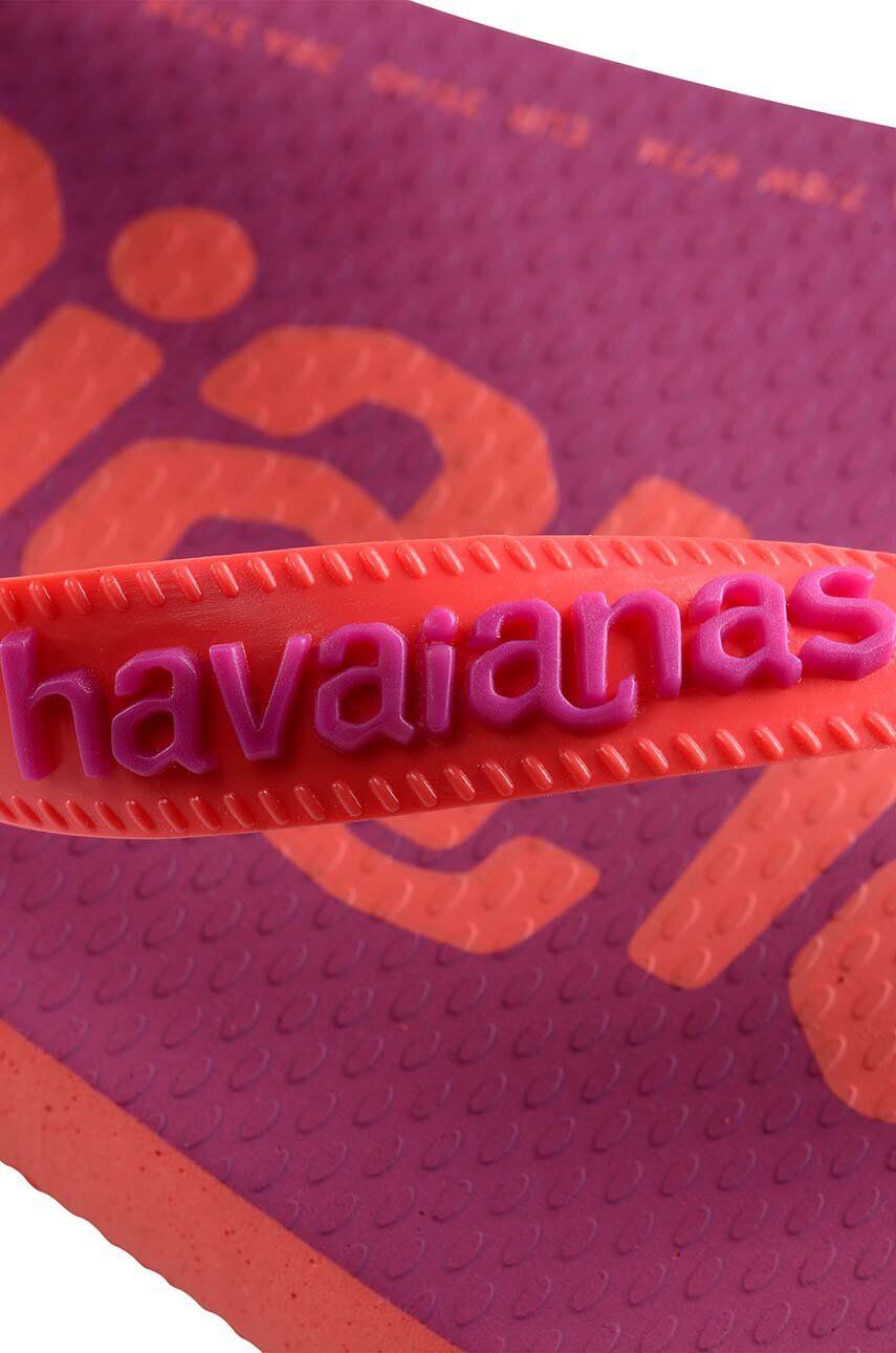 Havaianas slapi TOP LOGOMANIA culoarea violet 4145741.1256 - Pled.ro