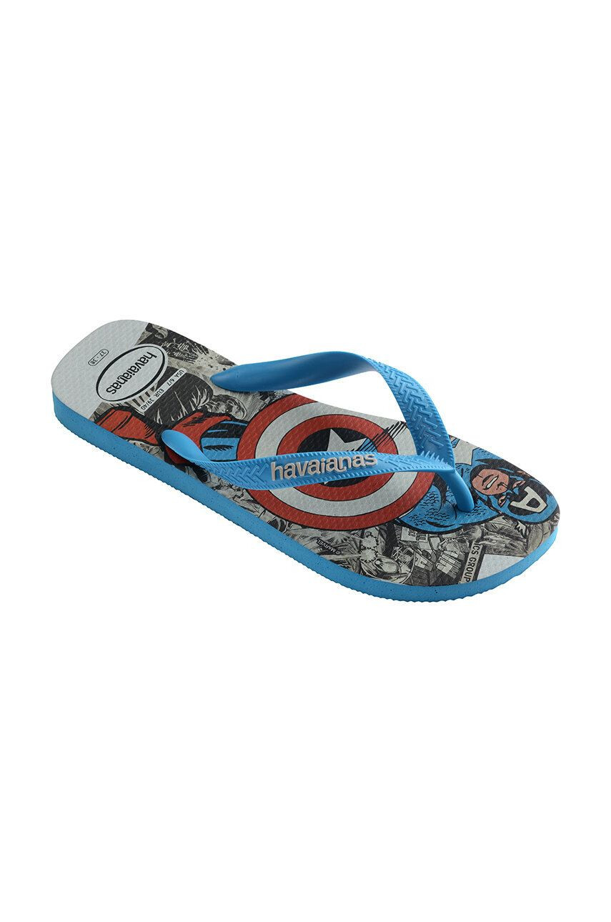 Havaianas slapi Top Marvel Classics culoarea turcoaz - Pled.ro