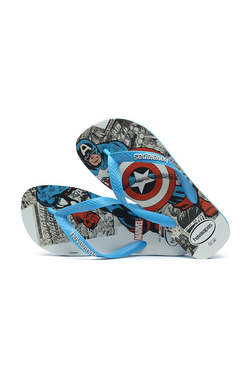 Havaianas slapi Top Marvel Classics culoarea turcoaz - Pled.ro