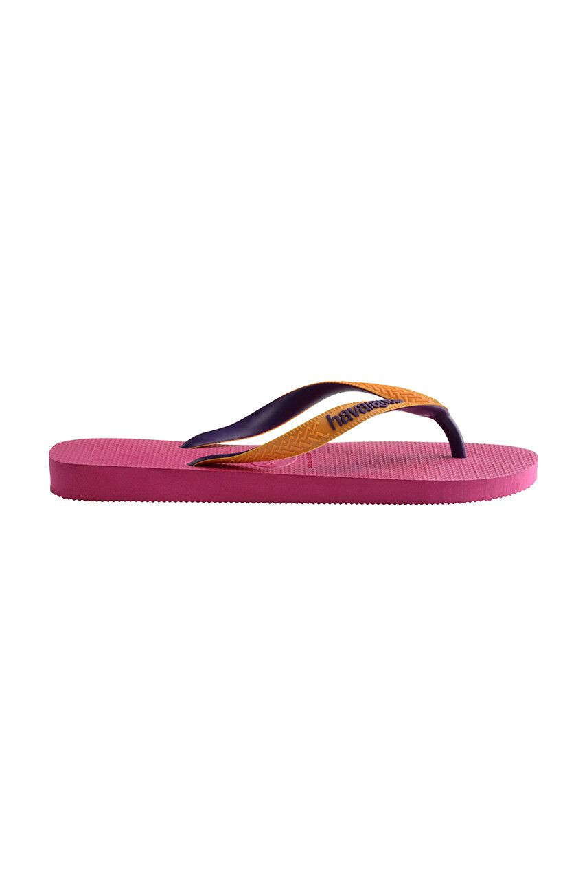 Havaianas slapi Top Mix femei culoarea roz cu toc plat - Pled.ro