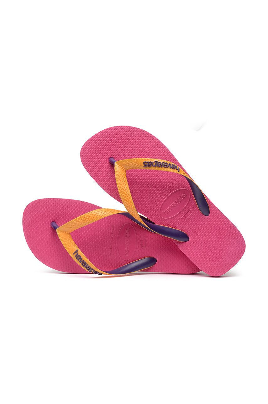 Havaianas slapi Top Mix femei culoarea roz cu toc plat - Pled.ro