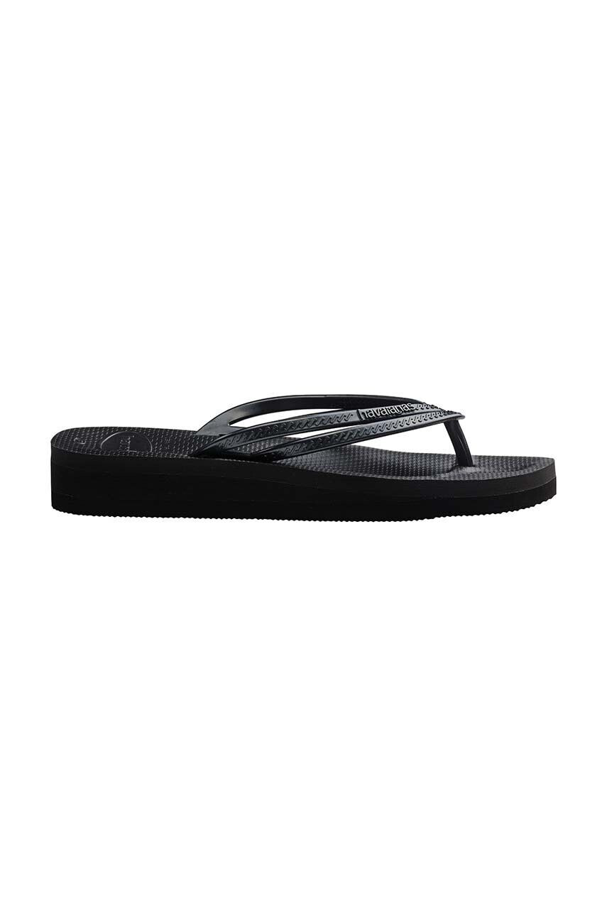 Havaianas slapi WEDGES femei culoarea negru toc pana 4146317.0090 - Pled.ro